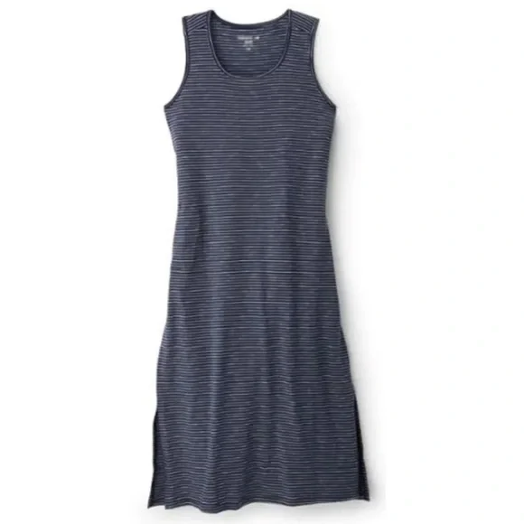 knee length dresses for ladies Sunset Samba Cross-Halter Stripe Dress